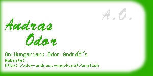 andras odor business card